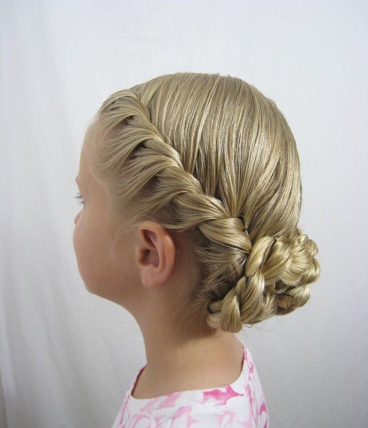 Cute twisted low bun for a cute white girl. 