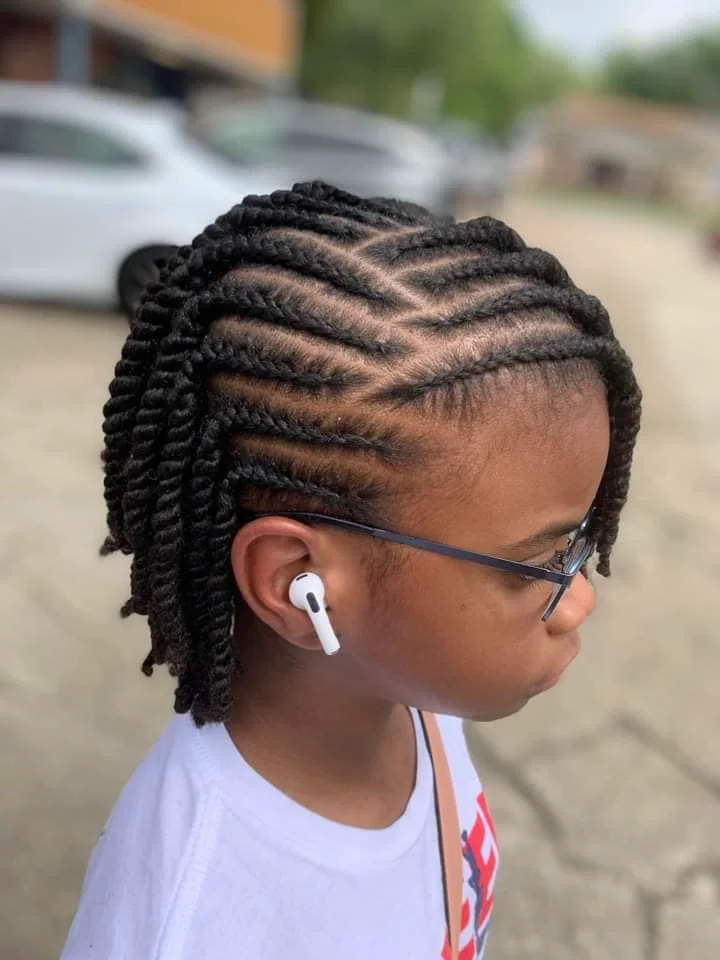 Braided protective style for type 4 hair