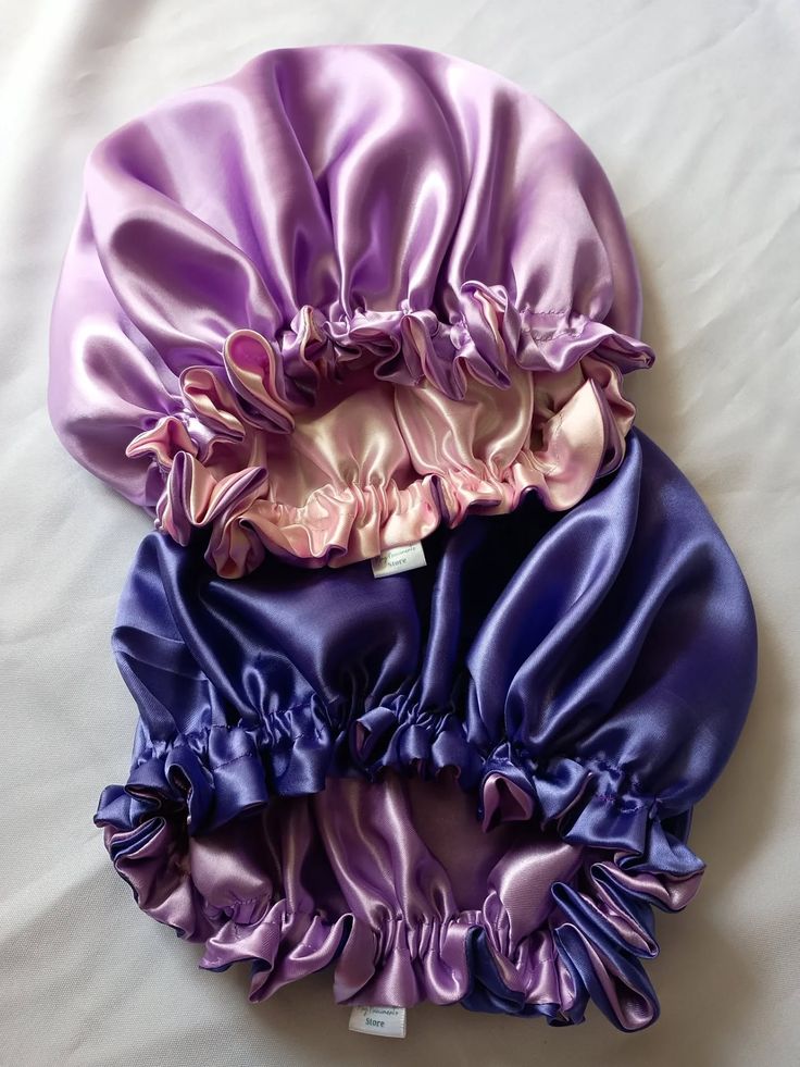 Two purple and blue Double-Layer Bonnets