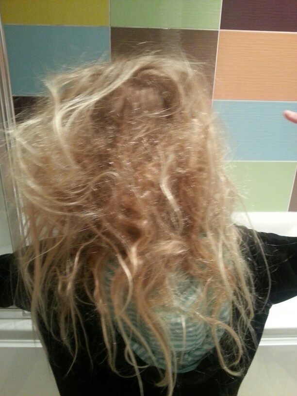 Dry, tangled hair from a wash day mistake