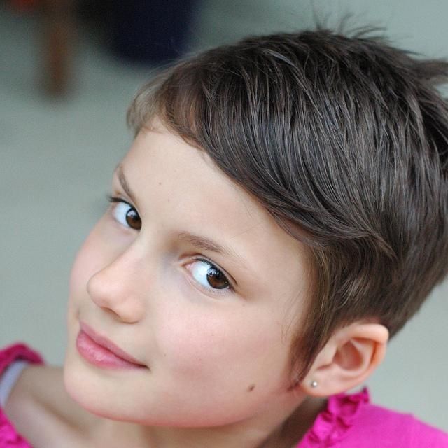 Classic pixie cut hairstyle for little girls