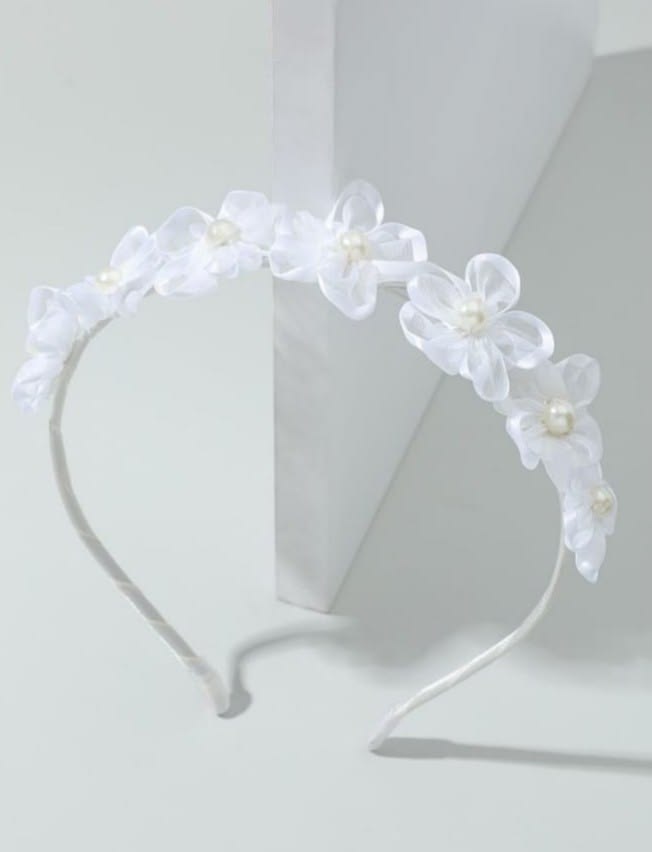 White flower headband for kids