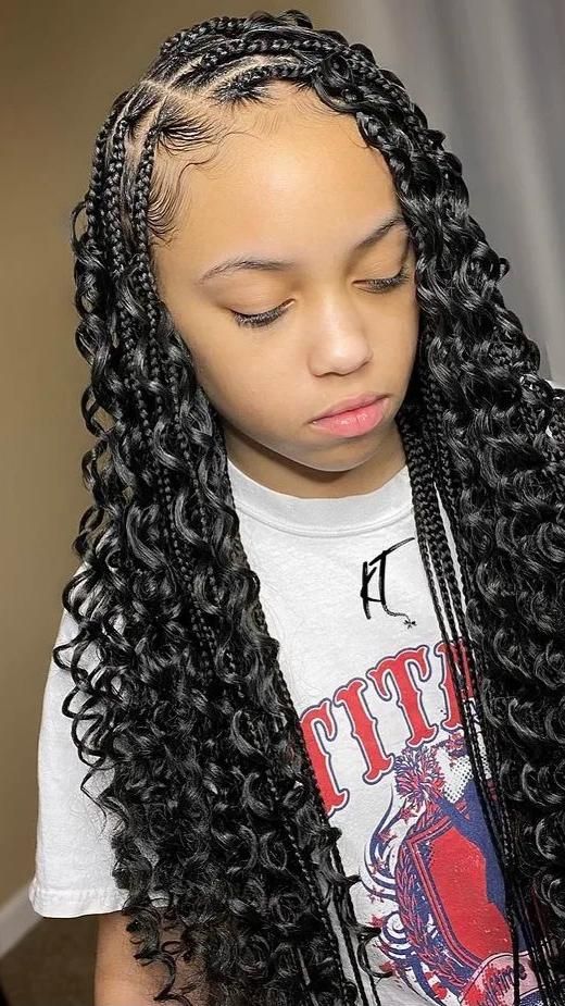 Mermaid knotless braids for kids 