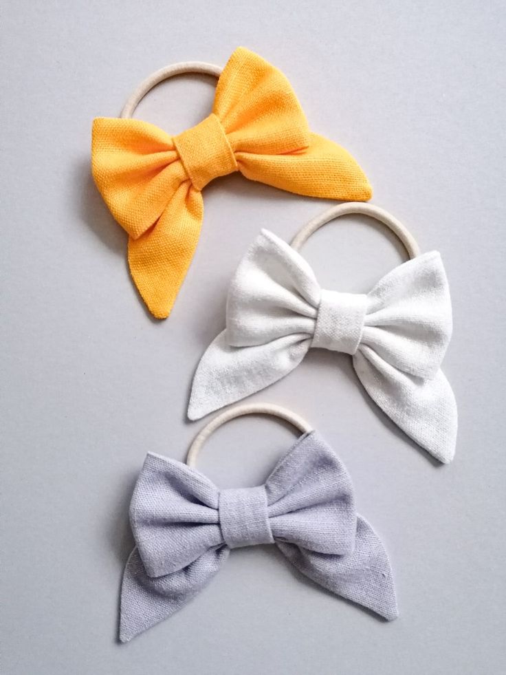 Cute bow hair ties of different colors