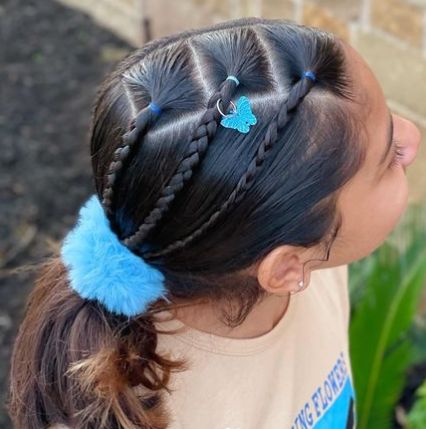 Accent braid hairstyle for kids