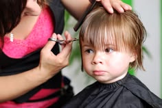 Trimming a child hair when needed