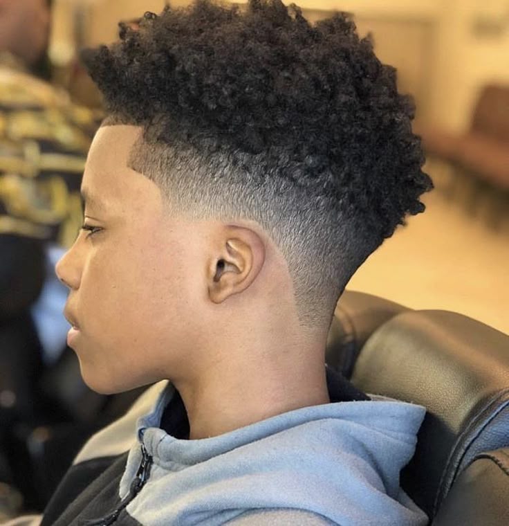 Curly top with taper for boys