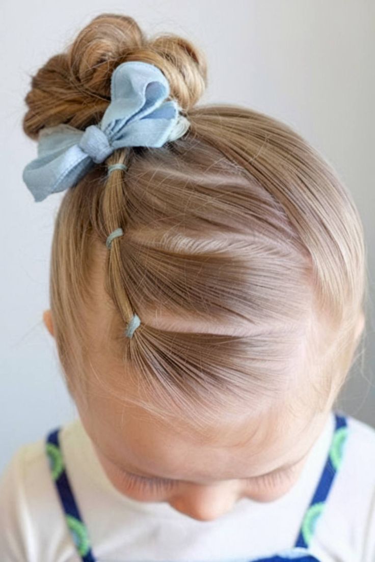 Girl with a cute neatly styled side bun